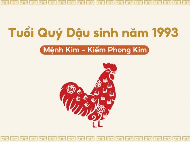 Người sinh năm 1993 tuổi Quý Dậu, thuộc mệnh Kim